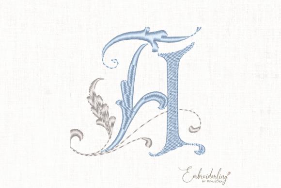 Download Vintage Floral a, Machine Embroidery Letter - Letter Collection