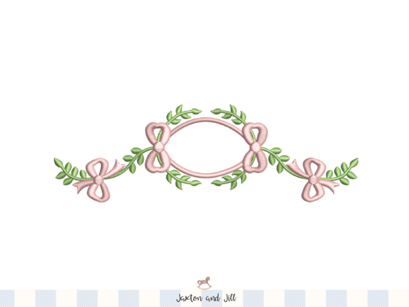 Download Foliage Bow Monogram Frame Embroidery - Premium Bundle