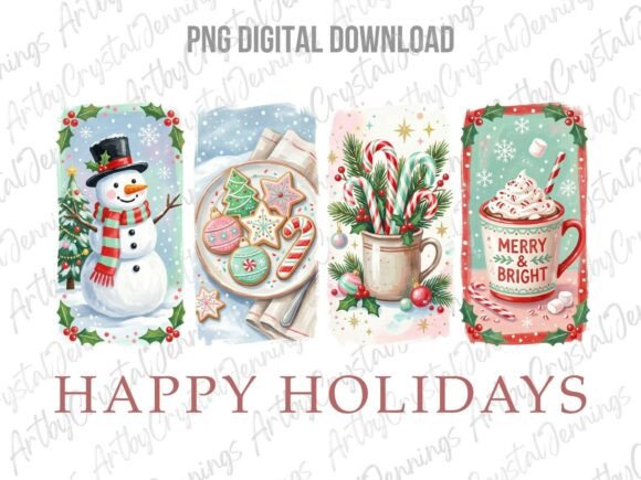 Download Happy Holidays Christmas Brushstroke PNG - Premium Resources