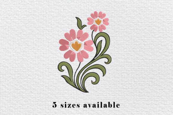 Download Floral Heart Embroidery Design - Heart embroidery Collection